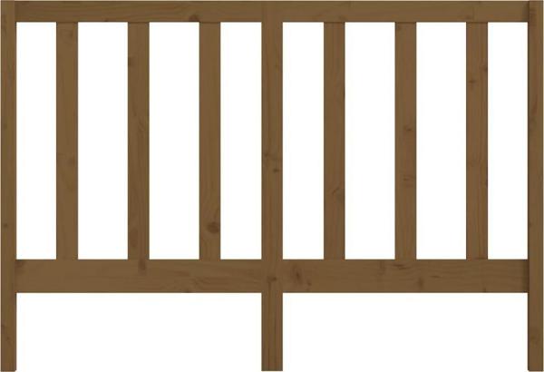 Προσκεφαλο κρεβατιού vidaXL μελί-καφέ 126x4x100 cm από μασίφ ξύλο πεύκου