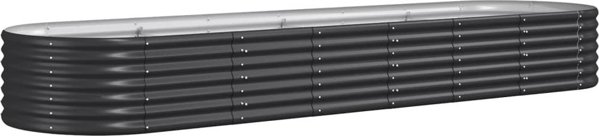 vidaXL vidaXL Donica ogrodowa, malowana proszkowo stal, 296x80x36cm, antracyt