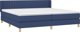 vidaXL Κρεβάτι Continental με Στρώμα, Μπλε, 200x200 εκ, Υφασμάτινο