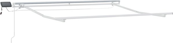 vidaXL Χειροκίνητη Τέντα με LED Πορτοκαλί και Καφέ 300x250 cm