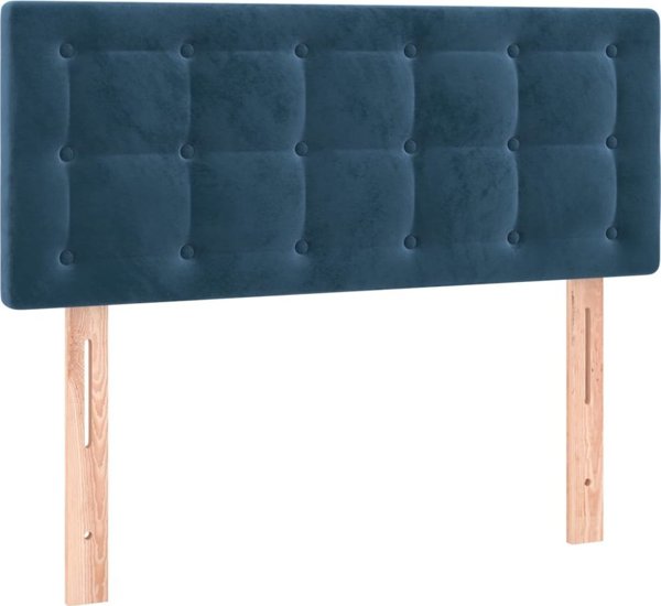 vidaXL Κεφαλάρι κρεβατιού, σκούρο μπλε, 100x5x78/88 cm, βελούδο