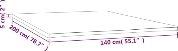vidaXL Επάνω στρώμα για στρώμα ύπνου 140x200x5 cm