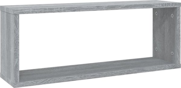 vidaXL Σετ 4 ράφια τοίχου σε γκρι δρυ Sonoma, 60x15x23 cm