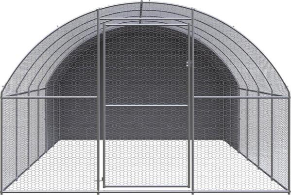 vidaXL Εξωτερικό κλουβί για κοτόπουλα, 3x6x2 μ, γαλβανισμένο ατσάλι