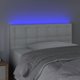 vidaXL Κεφαλάρι για κρεβάτι με LED, λευκό, 90x5x78/88 εκ., συνθετικό δέρμα