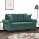 vidaXL 2-osobowa sofa z poduszkami, ciemnozielona, 120 cm, aksamit