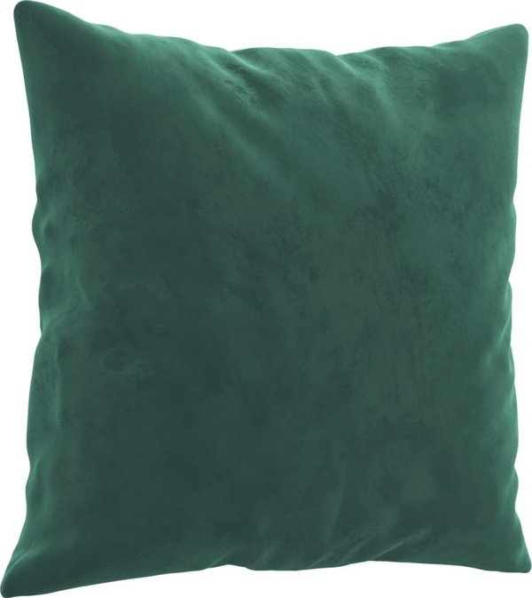 vidaXL 2-osobowa sofa z poduszkami, ciemnozielona, 120 cm, aksamit