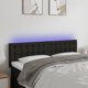 vidaXL Zaglowek do lozka z LED czarny 144x5x78/88 cm tkanina