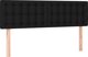 vidaXL Zaglowek do lozka z LED czarny 144x5x78/88 cm tkanina