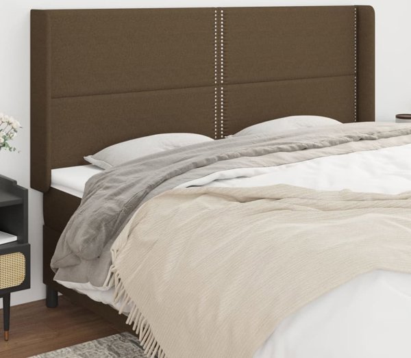 vidaXL Ζαγλόβερ uszak, σκουρόχρομο καφέ, 203x16x118/128 cm, ύφασμα