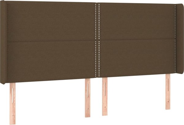 vidaXL Ζαγλόβερ uszak, σκουρόχρομο καφέ, 203x16x118/128 cm, ύφασμα
