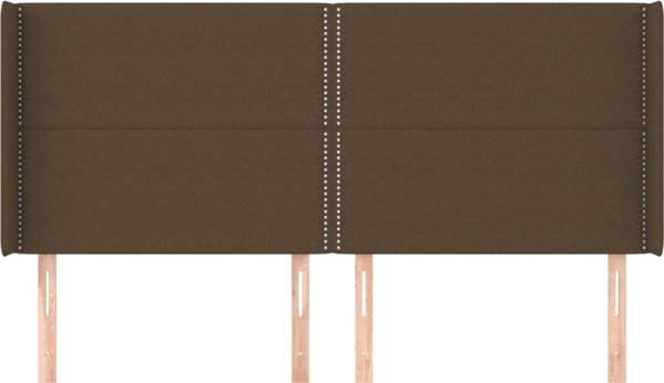 vidaXL Ζαγλόβερ uszak, σκουρόχρομο καφέ, 203x16x118/128 cm, ύφασμα