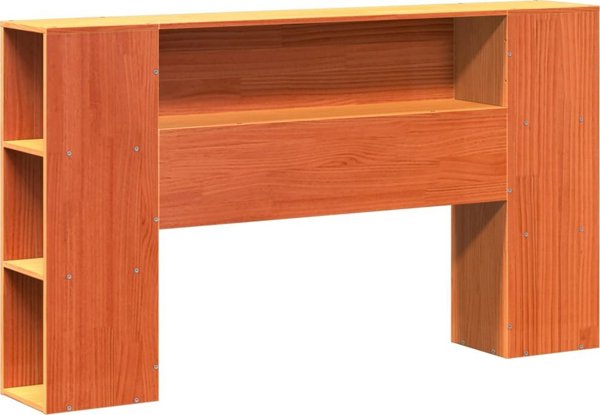 vidaXL Κρεβάτι με Ράφι, χωρίς Στρώμα, 135x190 εκ., Κατεργασμένο Ξύλο Πεύκου