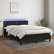 vidaXL Κοντινεντάλ κρεβάτι μαύρο 140x190 cm με ύφασμα