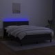 vidaXL Κοντινεντάλ κρεβάτι μαύρο 140x190 cm με ύφασμα