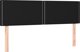 vidaXL Κοντινεντάλ κρεβάτι μαύρο 140x190 cm με ύφασμα
