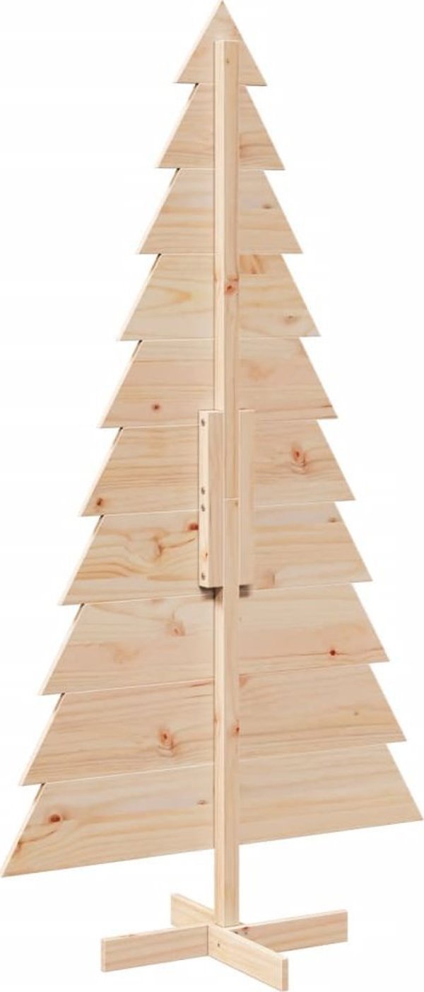vidaXL Drewniana choinka do udekorowania, 180 cm, lite drewno sosnowe