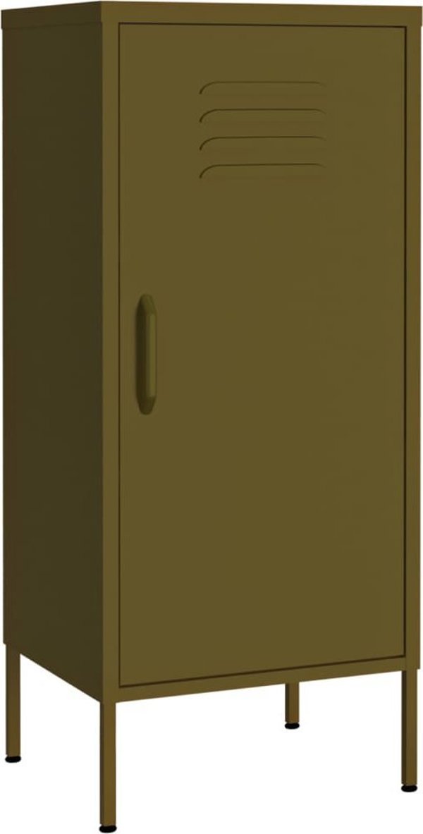vidaXL vidaXL Szafka, oliwkowozielona, 42,5x35x101,5 cm, stalowa