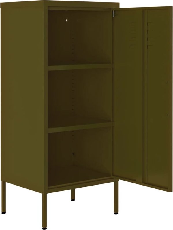 vidaXL vidaXL Szafka, oliwkowozielona, 42,5x35x101,5 cm, stalowa