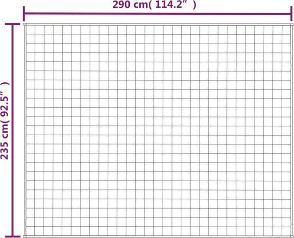 vidaXL Βαρύ πάπλωμα κρεμ 235x290 cm 15 kg υφασμάτινο