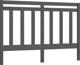 vidaXL Wezglowie lozka, szare, 141x4x100 cm, lite drewno sosnowe