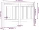 vidaXL Wezglowie lozka, szare, 141x4x100 cm, lite drewno sosnowe