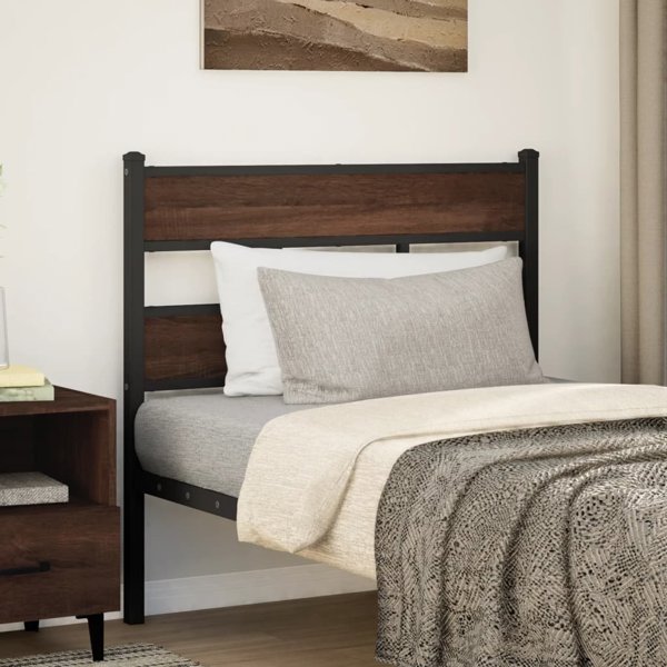 vidaXL Kefalari kafe drou 90 cm stali kai xylo