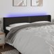 vidaXL Τιμόνι Κρεβατιού με LED, μαύρο, 183x16x78/88 cm, ύφασμα