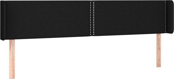 vidaXL Τιμόνι Κρεβατιού με LED, μαύρο, 183x16x78/88 cm, ύφασμα