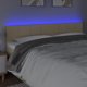 vidaXL Κεφαλάρι κρεβατιού με LED, κρεμ, 200x5x78/88 εκ, ύφασμα