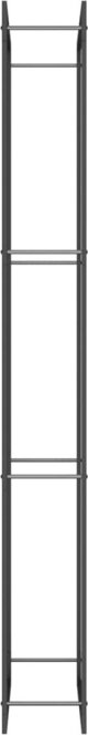 vidaXL vidaXL Stojak na drewno, matowy czarny, 80x28x222 cm, stalowy