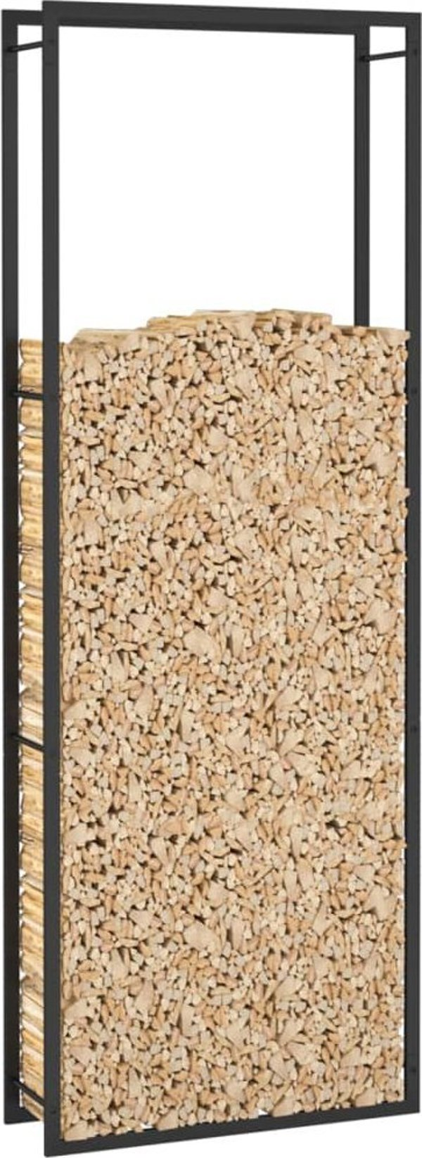 vidaXL vidaXL Stojak na drewno, matowy czarny, 80x28x222 cm, stalowy