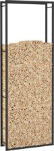 vidaXL vidaXL Stojak na drewno, matowy czarny, 80x28x222 cm, stalowy