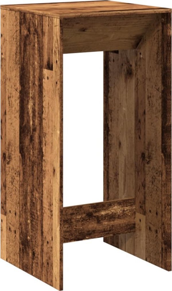 vidaXL Stolik barowy, stare drewno, 51x50x103,5cm