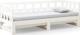 vidaXL Lozko rozsuwane biale lite drewno sosnowe 2x(90x200) cm