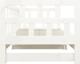 vidaXL Lozko rozsuwane biale lite drewno sosnowe 2x(90x200) cm