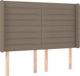 vidaXL Λουτζκο κοντινενταλ με στρωμα, taupe, 140x190 cm, υφασμα