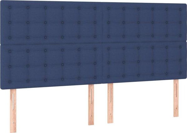 vidaXL Λουτζκο κοντινενταλνέ με στρώμα, μπλε, 180x200 εκ., ύφασμα