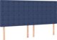 vidaXL Λουτζκο κοντινενταλνέ με στρώμα, μπλε, 180x200 εκ., ύφασμα