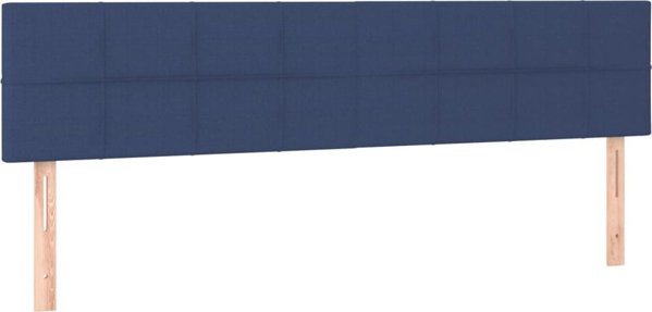 vidaXL Κρεβάτι Continental με στρώμα, μπλε, 120x190 εκ, ύφασμα
