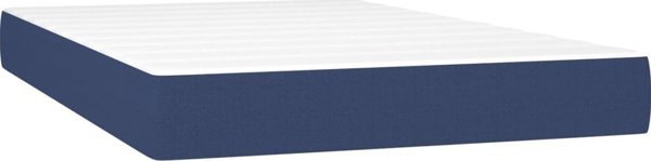 vidaXL Λειτουργικό κρεβάτι με στρώμα, μπλε, 120x200 cm, ύφασμα