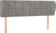 vidaXL Κεφαλαρι uszak, ανοιχτο γκρι, 147x23x78/88 εκ, βελουδο