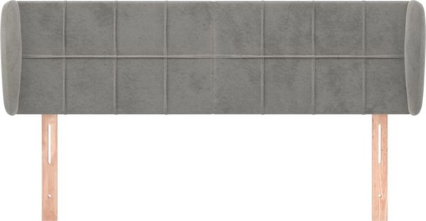 vidaXL Κεφαλαρι uszak, ανοιχτο γκρι, 147x23x78/88 εκ, βελουδο