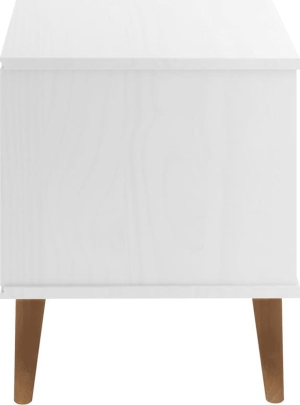 vidaXL Έπιπλο τηλεόρασης, λευκό, 158x40x49 cm, ανοιχτό ξύλο πεύκου