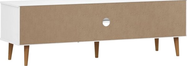 vidaXL Έπιπλο τηλεόρασης, λευκό, 158x40x49 cm, ανοιχτό ξύλο πεύκου