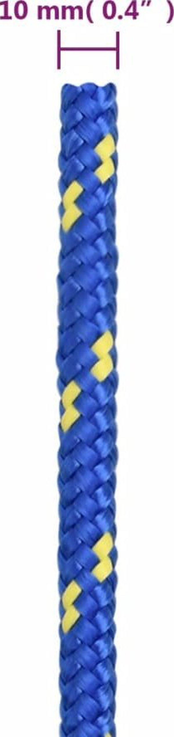 vidaXL Σχοινί ιστιοπλοΐας μπλε, 10 mm, 100 m, πολυπροπυλένιο