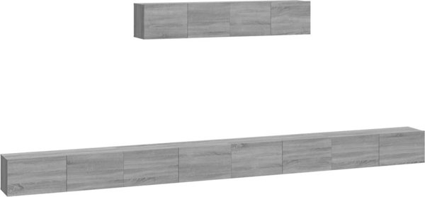 vidaXL Σετ 4 Ντουλάπια Τηλεόρασης, Sonoma Γκρι Δρυς, Ξυλοπολυμερές Υλικό