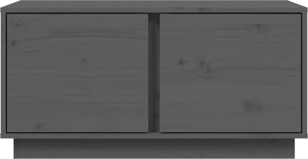 vidaXL vidaXL Stolik kawowy, szary, 80x50x40 cm, lite drewno sosnowe
