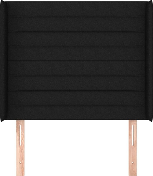 vidaXL Κεφαλάρι τύπου uszak μαύρο 93x16x118/128 cm ύφασμα