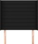 vidaXL Κεφαλάρι τύπου uszak μαύρο 93x16x118/128 cm ύφασμα